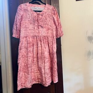 Birds of NA Corvid Dress - Morning Pastoral, size M